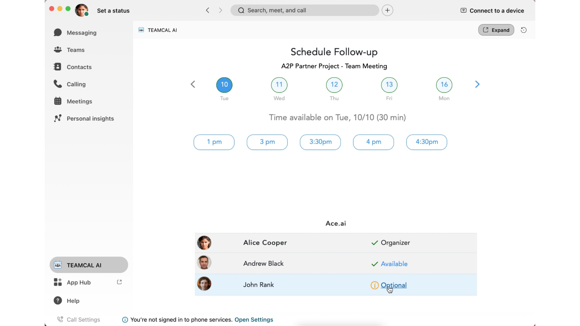 Schedule Followup