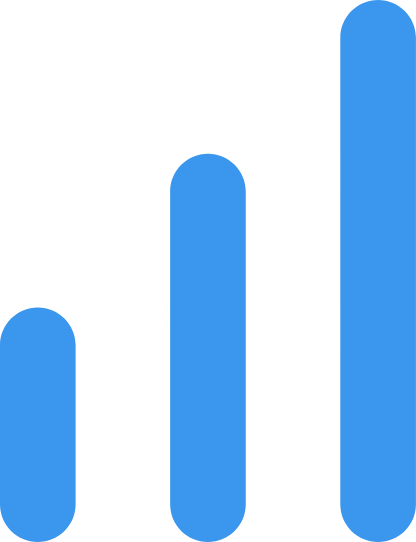 A blue bar icon
